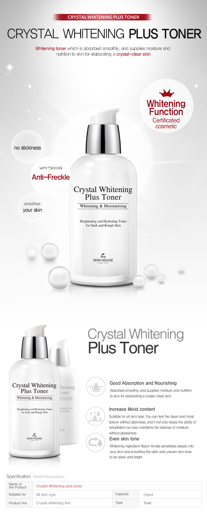 Crystal Whitening Plus Toner